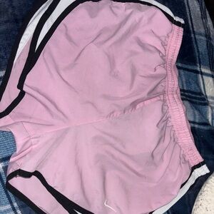 Nike Pink Athletic Shorts with Sporty Stripes. Dri air